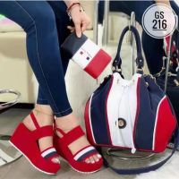 Fashion Platform Wedge Sandals 2023 New Large Size High Heels One Line Buckle with Open Toe Cake Low Shoes Platform Shoes