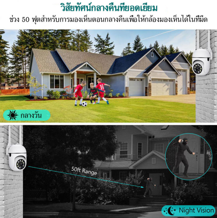 กล้องไร้สาย-กล้องวงจรปิดไร้สาย-กันน้ำ5mp-indoor-and-outdoor-full-color-mini-ptz-full-hd-ip-camera-หมุนได้360-night-vision-โทรทัศน์วงจรปิด-รีโมทโทรศัพท์มือถือ-สนทนาสองทาง-มีภาษาไทย-ทนน้ำ-ทนแดด