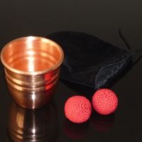 Super Copper Chop Cup (diamter 7cm) - Magic Tricks Cup and Balls Close Up Magic Props Magnetic Magic Trick Magician Professional