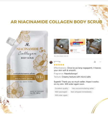 AR Niacinamide 5% Collagen Face & Body Whipped Scrub 330g | Lazada PH