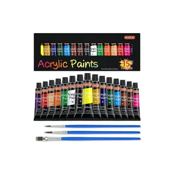 Metallic Fabric Paint, Shuttle Art 18 Metallic Colors Permanent Soft Fabric  Paint in Bottles (60ml/2oz) with Brush and Stencils, Non-Toxic Textile