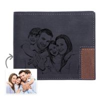 Custom Wallet Picture Wallet Engraved Wallets For Men Bifold Custom engraving Inscription picture High Quality PU Leather Walle