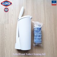 CLOROX® ToiletWand Toilet Cleaning Kit 3-in-1 Starter Kit ชุดทำความสะอาดห้องน้ำ + 6 Head Refills แผ่นขัดทำความสะอาดใช้แล้วทิ้ง เข้าถึงซอกมุมลึก