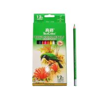 12 Pcs/Box 12-Color Water-Soluble Colored Pencil for School Stationery &amp; Office Supply Drawing Drafting