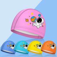 New Kids Swimming Caps Comfortable Breathable Cartoon Cute Swim Cap PU Waterproof Universal Boys Girls High Elastic Swimming Cap Swim Caps