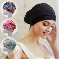 Women Swimming Cap Long Hair Bathing Swimming Caps Hat Stretch Drape Swim Pool Sport Elastic Nylon Turban Swim Caps