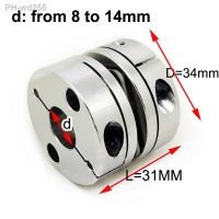 1PC Single Diaphragm Coupling Elastic Connector D34MM L31MM Ball Screw Step Servo Motor Encoder Aluminum Alloy