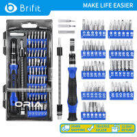 Brifit ไขควงชุด 60 in 1 แม่เหล็กไดร์เวอร์บิตมืออาชีพซ่อมชุดเครื่องมือที่มี 56 บิตแม่นยำสกรูไดร์เวอร์ชุดที่มีความยืดหยุ่นเพลาสำหรับโทรศัพท์มือถือ/มาร์ทโฟน/เกมคอนโซล/แท็บเล็ต/PC