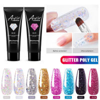 เจล กลิตเตอร์ต่อเล็บ โพลีเจล Glitter Acrylgel 15ml