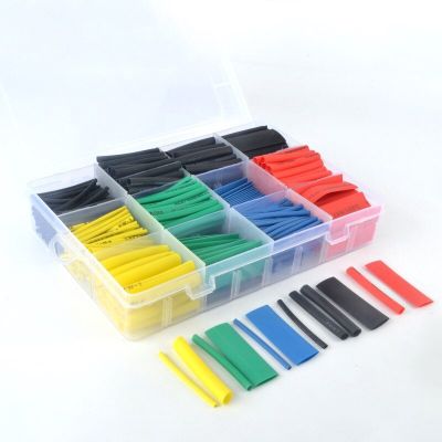 530pcs Heat Shrink Tube Ratio Tubing Insulation Shrinkable Tubes Assortment Electronic 2:1 Wrap Wire Cable Cable Management