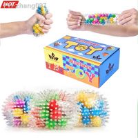 3pc Stress Toys Spiky DNA Ball Stimulating and Calming Sensory Squishy Balls for Kids and Adults Spike for Autism Fidgeting