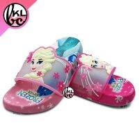 【 BCKL 】Girls Sandals with Printed Cartoon Kids Slippers Shoes Pink Fuschia Violet Frozen Twins Kasut Budak