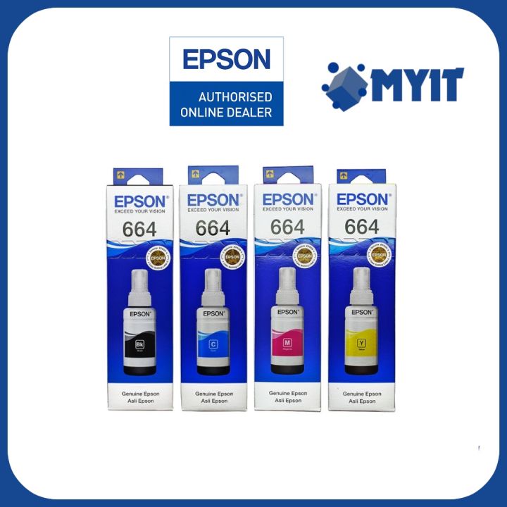 Epson T664 Full Set Original Genuine Ink Bottle Lazada 4763