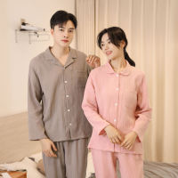 Spring Autumn Korean Couple Sleepwear Men Cotton Pajama Sets For Sleep Women Pijama Hombre Mujer Casal Nightwear Pyjama Homewear