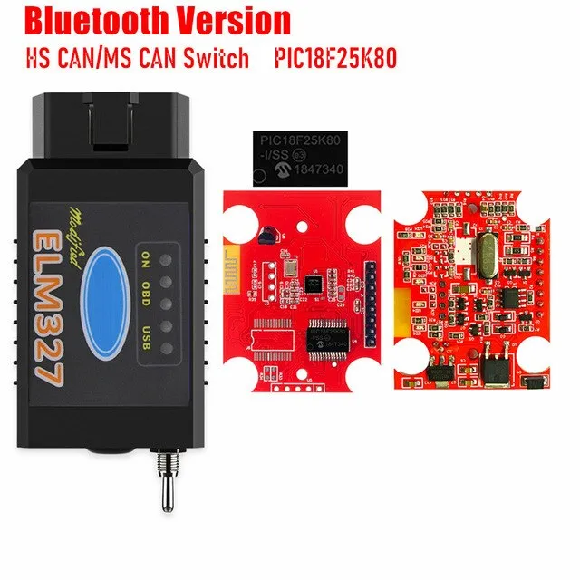 ELM327 V1.5 Switch Bluetooth/WIFI with PIC18F25K80 Chip HS-CAN/MS-CAN ...