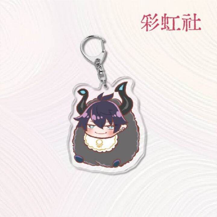 nijisanji-en-anime-keychain-women-selen-tatsuki-rosemi-lovelock-petra-gurin-key-chain-man-acrylic-japan-keyring-pendant-ornament-key-chains