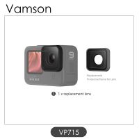 Vamson สำหรับ Go Pro Hero 10 9พร้อมฝาครอบด้านข้าง,อะไหล่กรอบป้องกัน VP715สำหรับฝาปิดเลนส์และวงแหวนเลนส์