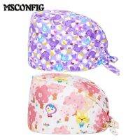 Fashionable Temperament Cotton Adjustable Print nursing Cap Sweat-absorbent Surgery Doctor Beauty Staff Pet Shop Scrub Cap