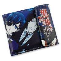 Bfhn บัตเลอร์สีดำ PU กระเป๋าสตางค์ใบสั้น Sebastian Michaelis Ciel Phantomhive Raven Sign Type B