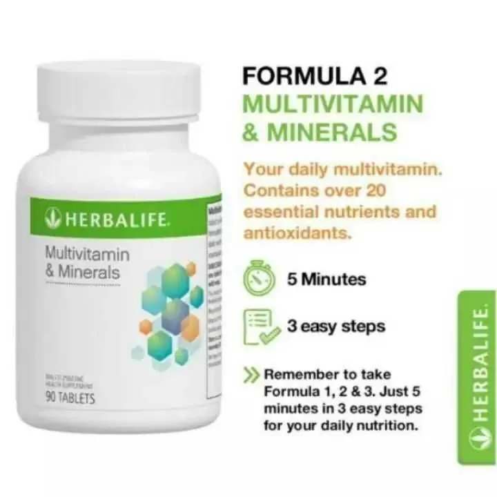 Herbalife Formula 2 Vitamins and Minerals 90 tablets Lazada PH