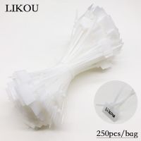 Label cable ties wholesale  4X150mm Plastic  self-locking  Cable Label Mark Tags 250PCS/bag white Cable Management