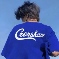 เสื้อยืดแขนสั้นหมอกกลัวพระเจ้าเส้นคู่การกุศลลิมิเต็ดเฉพาะยี่ห้อ Klein Blue