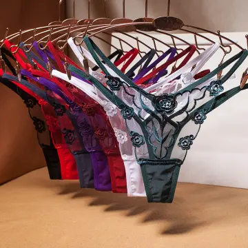 Women Sexy Lace See-through G-string Sheer Thongs Briefs Underwear