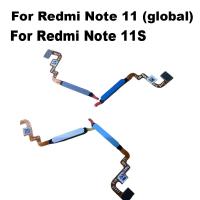 ต้นฉบับเหมาะสำหรับ Xiaomi Redmi Note 11 11S เมนูปุ่มหน้าแรกเซ็นเซอร์ลายนิ้วมือเครื่องสแกน ID สัมผัสตัวเชื่อมต่อ Rion ยืดหยุ่นทั่วโลก