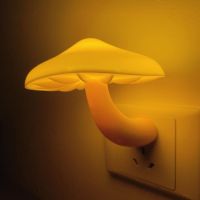 Ins cute mushroom lamp plug-in LED bedside small night light control induction bedroom sleep night light atmosphere light