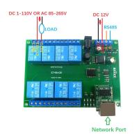 รีเลย์อีเทอร์เน็ตเราเตอร์อินเตอร์เน็ต Modbus Mqtt Tcp Udp เว็บ Http โมดูลจับเวลา Rs485 Et48a08แหล่งจ่ายไฟสำหรับอุปกรณ์ไฟฟ้า