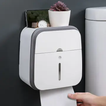 Toilet Paper Holder With Shelf , Toilet Paper Holder Wall Mounted Toilet  Paper Storage , Double Roll Tissue Holder Dispenser Bathroom Toilet Paper  Ho