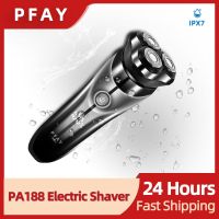 PFAY PA188 3D Electric Shaver Razor For Men IPX7 Waterproof Mens Beard Timmer Wet &amp; Dry Dual Use LCD Face Beard Shaving Machine