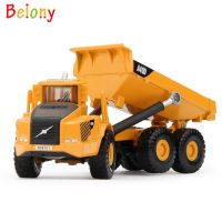 Belony 1:87 Scale Alloy Excavator รถเทรลเลอร์โลหะ Diecast รถบรรทุกของเล่นตลกของขวัญวันเกิดเด็ก