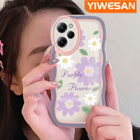 YIWESAN เคสสำหรับ Xiaomi POCO X5 Pro 5G Redmi Note 12 Pro Speed 5G เคสลายดอกเบญจมาศสีม่วงฤดูใบไม้ผลิที่สวยงามขอบดอกเคสมือถือเคสโทรศัพท์ปกป้องทนทานต่อรอยขีดข่วนกันกระแทก