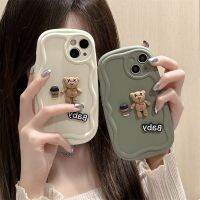 หมีกาแฟ Ins wind เหมาะสำหรับเคสโทรศัพท์มือถือ iPhone14Pro 13Pro คู่ 12 น่ารัก 11 ช่อง