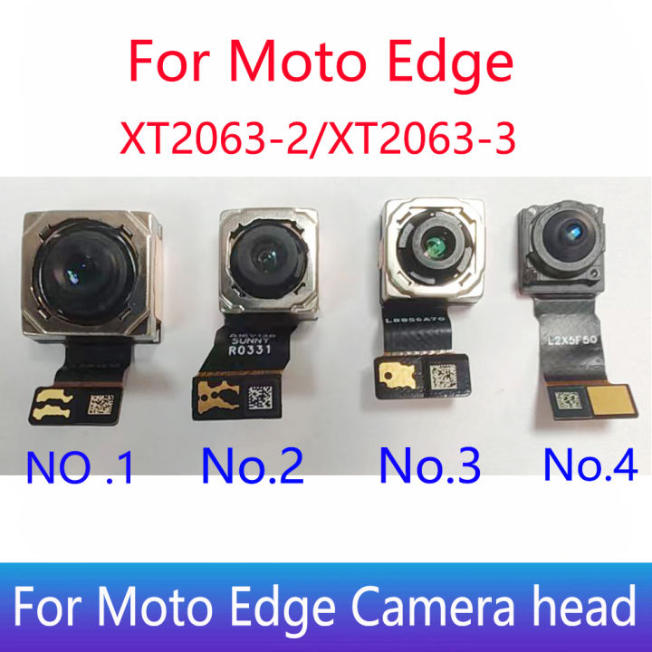 กล้องหลักมองหลังด้านหน้าทดสอบ100สำหรับ-motorola-moto-edge-xt2063-2-xt2063-3ชิ้นส่วนโมดูลกล้องขนาดใหญ่ด้านหน้าหลังขนาดเล็ก