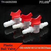 ☃✸✻ 1Pcs 4mm 6mm 8mm 10mm 12mm 16mm 20mm 25mm PVC Hose Barb Two Way Plastic Ball Valve Aquarium Garden Micro Irrigation Connector