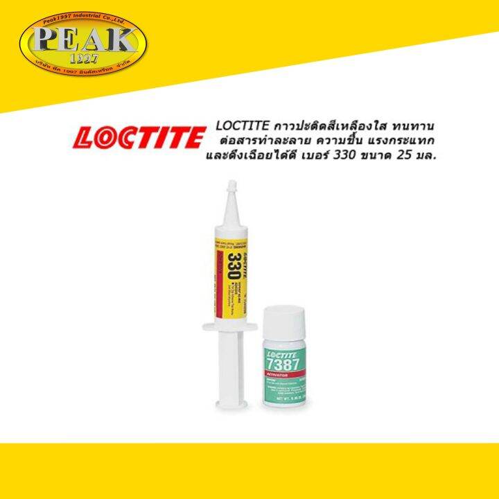 Loctite 7387+AA330 Depend Adhesive, NoMix (KIT) กาวปะติดสีเหลืองใส 25ml. * ราคา รวมภาษีแล้ว