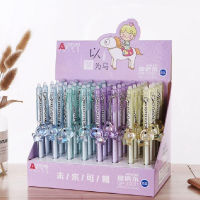 40 pcslot Crystal Unicorn Pendant Erasable Gel Pen Cute Blue ink Neutral Pens Promotional Gift Stationery School Supplies