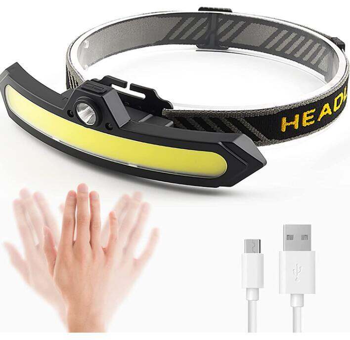 Headlamp Rechargeable, Headlight Wide Beam LED Head Lamp for Adults