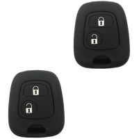 【LZ】☄△  Silicone Key Case Capa para carro acessórios preto 2pcs