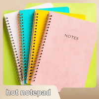 A5หนังม้วนโน๊ตบุ๊คหนา Morandi Pu หนังเทียมแบบโรลโอเวอร์เกลียวม้วน Notepad