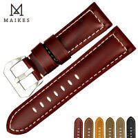 MAIKES การออกแบบใหม่ Watch Bands สำหรับฟอสซิล22 24 26มิลลิเมตรวินเทจหนังวัวแท้สายนาฬิกาวงนาฬิกาอุปกรณ์เสริมสำหรับ P Anerai