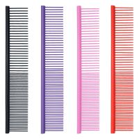 1Pcs Pets Comb Stainless Steel Pet Grooming Comb for Dogs and Cats Gently Removes Loose Undercoat Mats Tangles and Knots D0003A