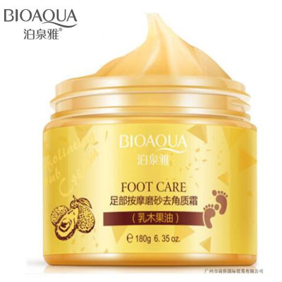 Bioaqua Foot Care Foot massage Scrub Cream 180g. สครับ เท้า นวดเท้า สปาเท้า ทำความสะอาดเท้า นวดและกำจัดหนังกำพร้าให้หลุดลอก