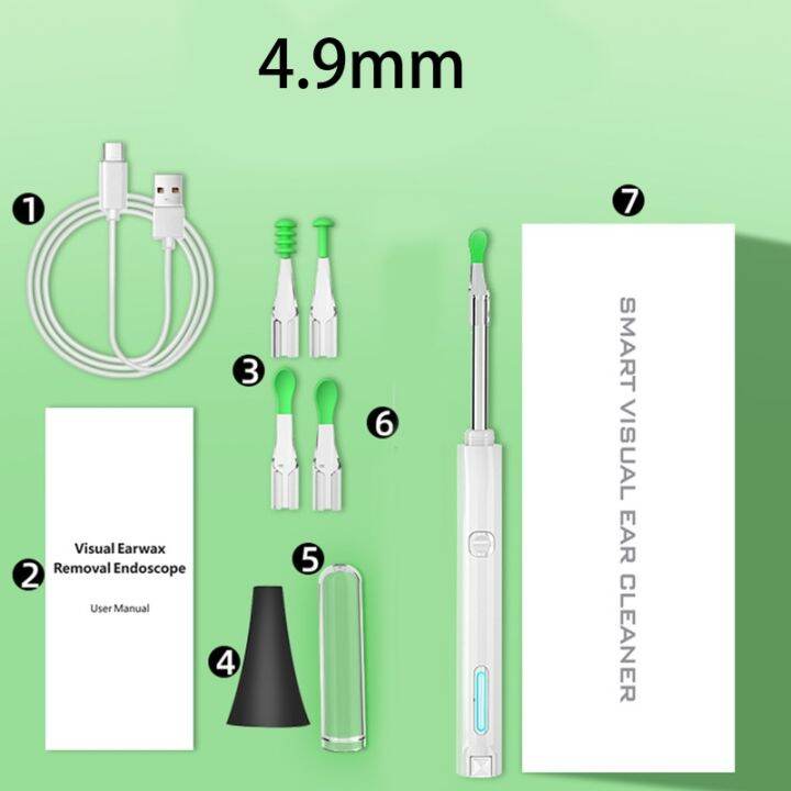 ที่แคะหูไร้สาย-wifi-2-4ghz-อุปกรณ์กำจัดแคะขี้หูสำหรับเด็กผู้ใหญ่มีก้านไม้แคะหูภาพกล้องเอ็นโดสโคปสำหรับเชื่อมต่อกับโทรศัพท์ไฟ-led