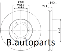 จานเบรคหน้า KIA PREGIO TB 2.5 2.7 1997-2004 RUNSTOP /คู่