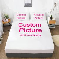 【CW】 Digital Print Custom Fitted Sheet Mattress Cover With Elastic Bed Deep with 2 Pillowcase