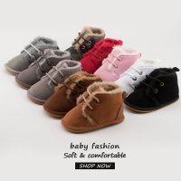 ใหม่ Snow Baby Booties รองเท้าเด็กทารกรองเท้า Crib รองเท้าฤดูหนาวผ้าฝ้าย Anti-Slip Sole ทารกแรกเกิดเด็กวัยหัดเดิน First Walkers รองเท้า ~