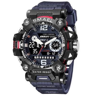 Fashion Smael Tp Brand Men Watches 50m Waterproof Sports Watch Military Man Digital 8072 Dual Display Watchquartzled